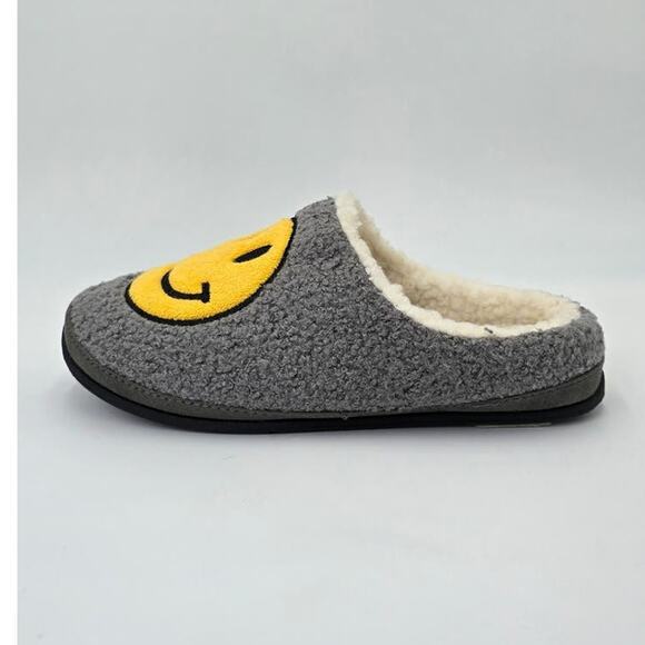 Deer Stags Slippers Smile Face Faux Shearling Cushioned Indoor Outdoor Womens 9M - Picture 2 of 9